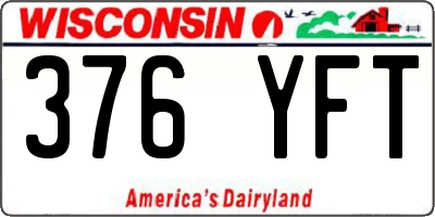 WI license plate 376YFT