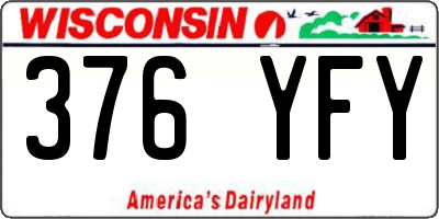 WI license plate 376YFY