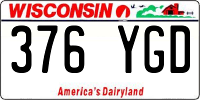 WI license plate 376YGD