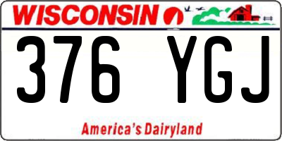 WI license plate 376YGJ