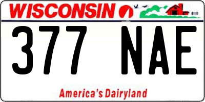 WI license plate 377NAE