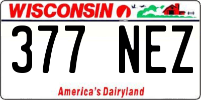 WI license plate 377NEZ