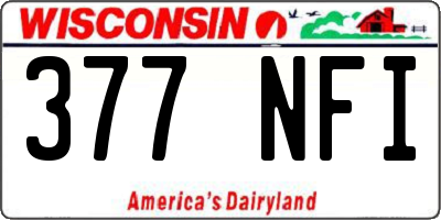 WI license plate 377NFI
