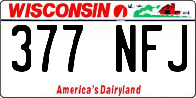 WI license plate 377NFJ