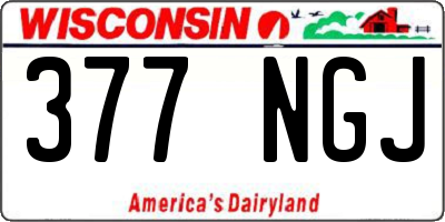 WI license plate 377NGJ