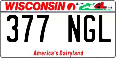 WI license plate 377NGL