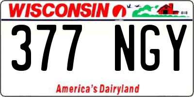 WI license plate 377NGY