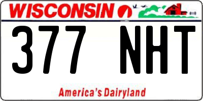 WI license plate 377NHT