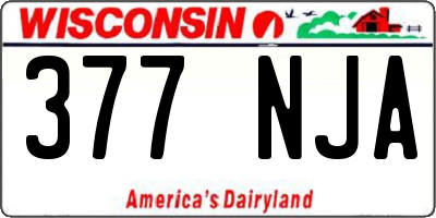 WI license plate 377NJA