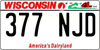 WI license plate 377NJD
