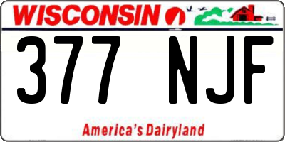 WI license plate 377NJF