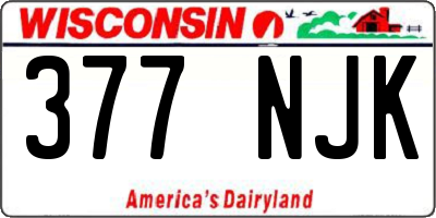 WI license plate 377NJK