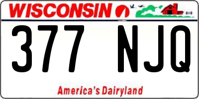 WI license plate 377NJQ