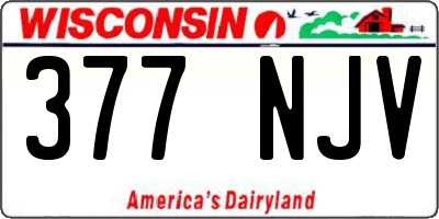 WI license plate 377NJV