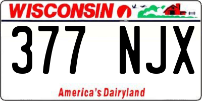 WI license plate 377NJX
