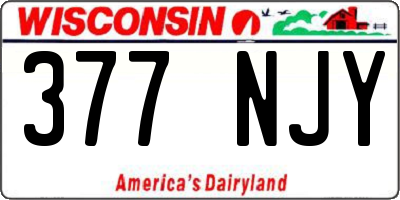 WI license plate 377NJY