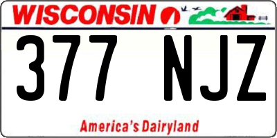 WI license plate 377NJZ