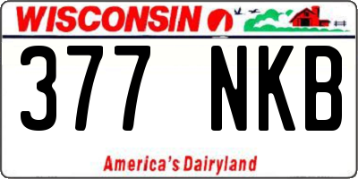 WI license plate 377NKB