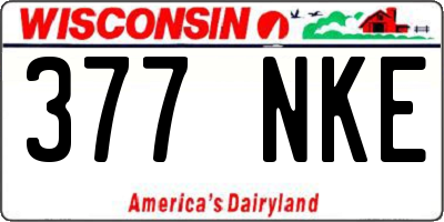WI license plate 377NKE