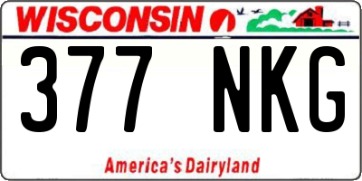 WI license plate 377NKG