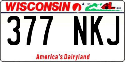 WI license plate 377NKJ