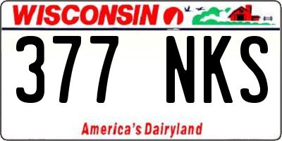 WI license plate 377NKS
