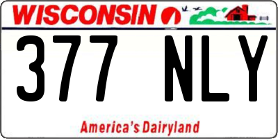 WI license plate 377NLY