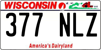 WI license plate 377NLZ