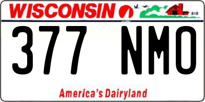 WI license plate 377NMO