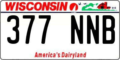 WI license plate 377NNB