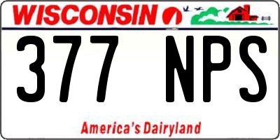 WI license plate 377NPS