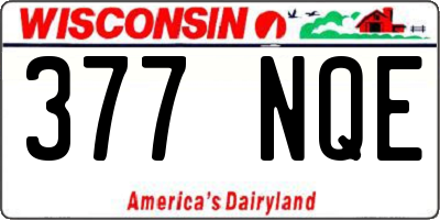 WI license plate 377NQE