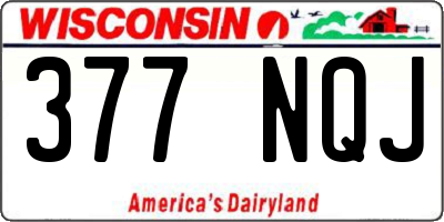 WI license plate 377NQJ