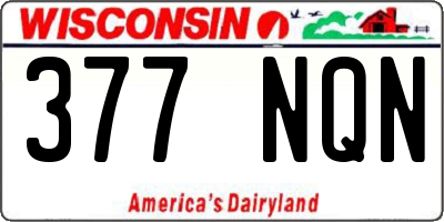WI license plate 377NQN