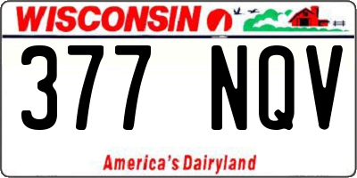 WI license plate 377NQV