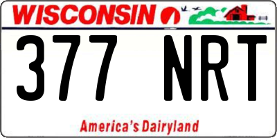 WI license plate 377NRT