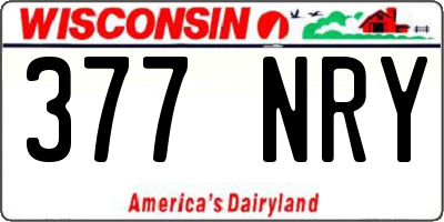WI license plate 377NRY