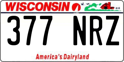 WI license plate 377NRZ