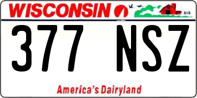 WI license plate 377NSZ
