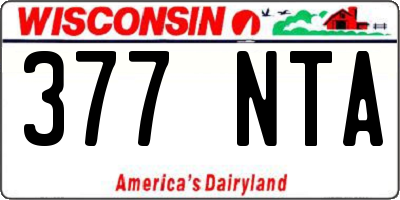 WI license plate 377NTA
