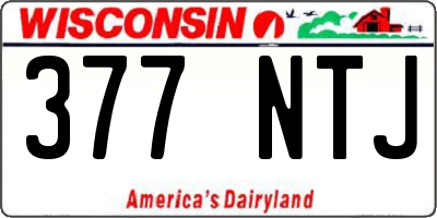 WI license plate 377NTJ