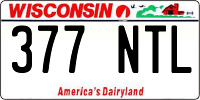 WI license plate 377NTL