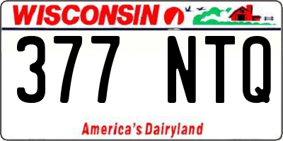 WI license plate 377NTQ