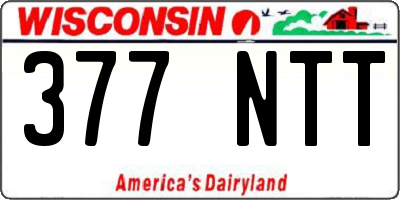 WI license plate 377NTT
