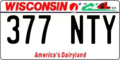 WI license plate 377NTY