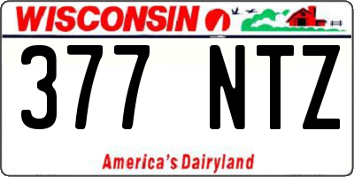 WI license plate 377NTZ