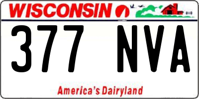 WI license plate 377NVA