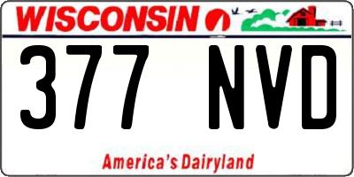 WI license plate 377NVD