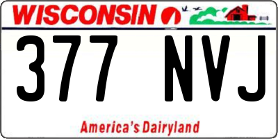 WI license plate 377NVJ