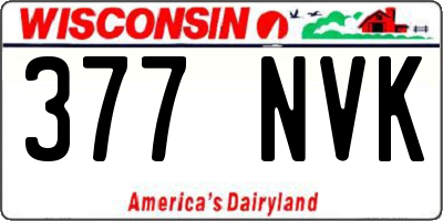 WI license plate 377NVK